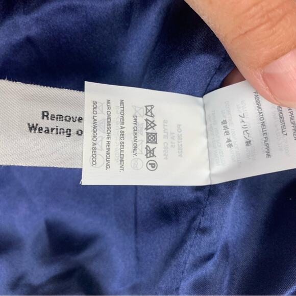 j crew size 2 blue stadium cloth pea coat wool blend business casual royal - Picture 6 of 11